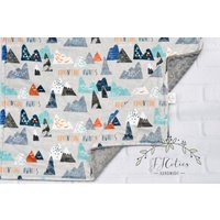 Personalisierte Baby Decke-Personalisierte Berg Decke Mit Name-Minky Decke-Wald Decke-Monogramm Junge von JJCuties