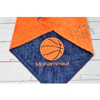 Personalisierte Basketball Baby Decke-Personalisierte Minky Decke-Basketball Decke-Sport Decke von JJCuties