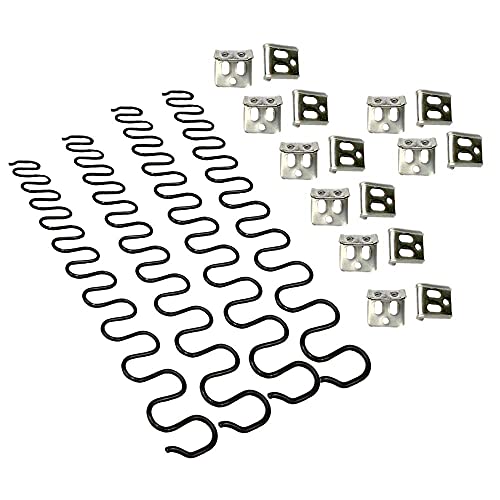 Carkio Sofa-Ersatzfedern,4 Stück 63,5 cm Federn mit 16 Stück S-Clips, 4,0 Draht-Durchmesser,Sofa-Feder-Reparatur-Set für Sitzgelegenheiten in Möbeln, Innendekoration,Automotiv von Carkio