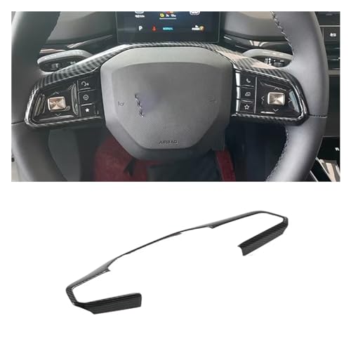 JJGYFSDA Kompatibel mit MG 4 MG4 EV Mulan 2022 2023 2024 Innentürgriffschale Fensterheberschalterabdeckung Getriebe Shfit Panle Klimaanlage Rahmen (Color : Steering Wheel Cover) von JJGYFSDA