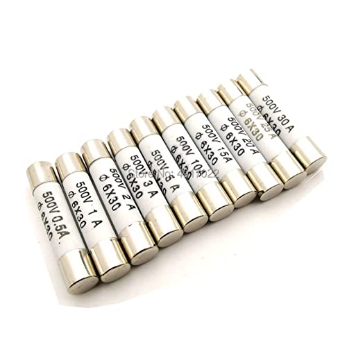 10 Stück 6 * 30 Hochdruckschmelze for Unterbrechen der Sicherung 6 x 30 mm Sicherung 500 V 0,5 A 8 A 10 A 13 A 15 A 16 A 20 A 25 A RO58 6 x 30 mm(20A) von JJHQOKYNA