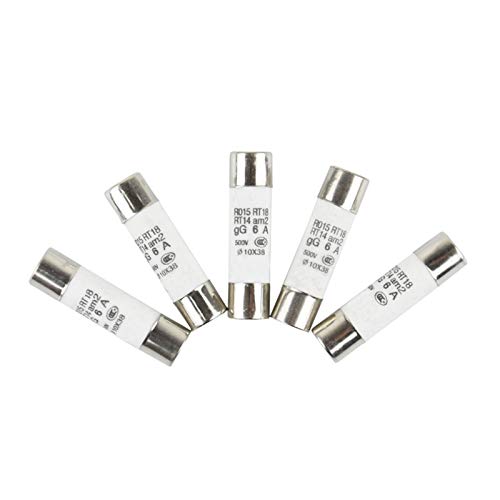 Sicherungen 10/20 Stück 1038 flinke Keramiksicherung, 10 x 38 mm Sicherung 380 V 500 V 0,5 A 1 A 2 A 3 A 4 A 5 A 6 A 8 A 10 A 16 A 20 A 25 A 32 A 40 A RO15 RT18 RT14(10pcs,2A) von JJHQOKYNA