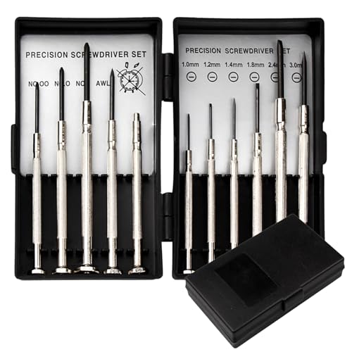 11 Stück mini schraubenzieher set,schraubendreher set klein,feinmechaniker werkzeug set,feinmechaniker schraubendreher set,Uhrmacherwerkzeug Set,für Uhren Brillen Computer Switch Reparatur von JJHXM