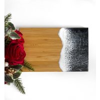 Meer Holz Kunstharz Tablett, Schmuck Strand Resin Kunst, Servierplatte, Dekorative Platte, Schmuckbrett, Display Tablett von JJInkporium