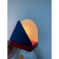 Ikea Stoja Wandleuchte - 1989 Memphis Style Retro-Design Blau Rot Weiß von JJJJLaden