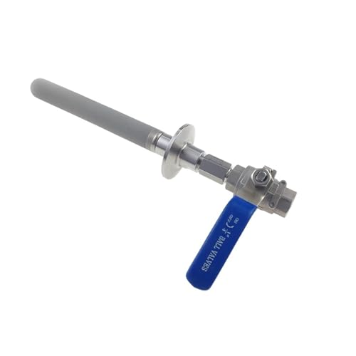 JJKKOZVQF 1,5 "Tri Clamp x 1/4" Weibliche Karbonisierungsstein mit Rückschlagventil SS304 Diffusionsstein Brauerei Gesinterter CO2-Einlass(100mm Length Stone) von JJKKOZVQF