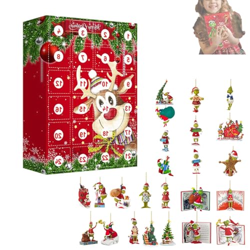 JJKTO Grinch Advent Calendar 2023,24PC Cute Cartoon Elf Figures Doll,24 Days Christmas Countdown Calendar,Christmas Countdown Calendar for Kids Adult, Xmas Vacation Stocking Stuffer Gifts Idea JJKTO Grinch Advent Calendar 2023,24PC Cute Cartoon Elf Figures Doll,24 Days Christmas Countdown Calendar,Christmas Countdown Calendar for Kids Adult, Xmas Vacation Stocking Stuffer Gifts Idea von JJKTO