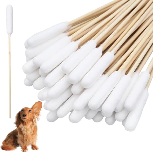 JJPJL 50 Stück Wattestäbchen Lang,Hunde Wattestäbchen Ohrreiniger,Wattestäbchen Groß,Ohrreinigungsstäbchen,für Haustiere Hund,Katze,15cm JJPJL 50 Stück Wattestäbchen Lang,Hunde Wattestäbchen Ohrreiniger,Wattestäbchen Groß,Ohrreinigungsstäbchen,für Haustiere Hund,Katze,15cm von JJPJL