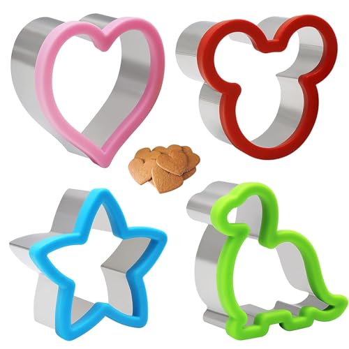 4 Stück Sandwich Ausstecher Brotausstecher Edelstahl Ausstechformen für Brot und Gemüse Brotausstechformen Brot Ausstecher Kinder Bento Dekoration Werkzeuge 4 Stück Sandwich Ausstecher Brotausstecher Edelstahl Ausstechformen für Brot und Gemüse Brotausstechformen Brot Ausstecher Kinder Bento Dekoration Werkzeuge von JJQHYC