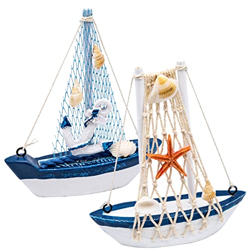 JJQHYC 2 Stück Segelboot aus Holz Maritime Deko Schiff Badezimmer Deko Segelschiff Modell für Büro Nautisches Holzboot JJQHYC 2 Stück Segelboot aus Holz Maritime Deko Schiff Badezimmer Deko Segelschiff Modell für Büro Nautisches Holzboot von JJQHYC