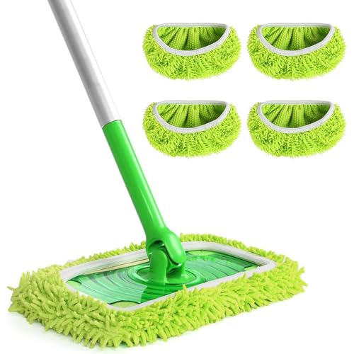 JJQHYC 4 Stück Feuchte Bodentücher Kompatibel mit Swiffer, 25,4x11,5cm Wiederverwendbar Feuchte Bodenwischer Kompatibel mit Swiffer Sweeper Mop, Mikrofaser Bodentücher Waschbar JJQHYC 4 Stück Feuchte Bodentücher Kompatibel mit Swiffer, 25,4x11,5cm Wiederverwendbar Feuchte Bodenwischer Kompatibel mit Swiffer Sweeper Mop, Mikrofaser Bodentücher Waschbar von JJQHYC