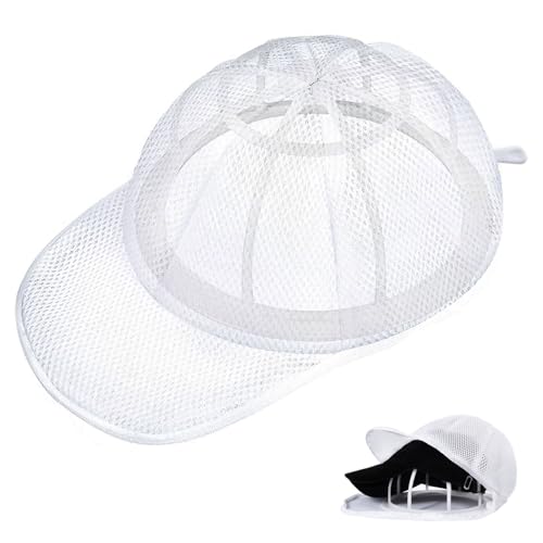 JJQHYC Cap Waschmaschinen Form, Cap Washer für Basecap Kappen Wäschenetz Waschgestell Cap Waschen für Erwachsene und Kinder, Weiß von JJQHYC