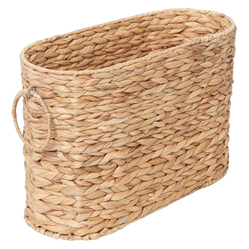JJSQ Toilettenpapier-Aufbewahrungskorb, Wasserhyazinthe, Toilettenpapierkorb mit Griffen, großer Toilettenpapier-Aufbewahrungsbehälter für bis zu 9 Rollen, Badezimmer-Zubehör-Organizer JJSQ Toilettenpapier-Aufbewahrungskorb, Wasserhyazinthe, Toilettenpapierkorb mit Griffen, großer Toilettenpapier-Aufbewahrungsbehälter für bis zu 9 Rollen, Badezimmer-Zubehör-Organizer von JJSQYLAN