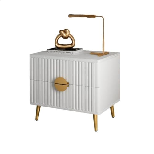 JJTOOLS Nachttisch Nachttisch Moderne einfache Wohnzimmer Studie Aufbewahrungsschrank Schlafzimmer Nachttisch mit zweilagiger Schublade Schlafzimmermöbel (Color : B, Size : S) von JJTOOLS