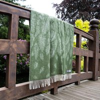 Grüner Lose Farn-Wollwurf, Sommer Gewebte Decke Für Garten, Weiche Muster-Tagesdecke, Ideal Das Einweihungsgeschenk von JJTextile