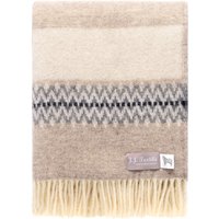 Mita Wolldecke | Grau Und Beige Gestreifte Decke Gemütliches Geschenk Für Papa, Mama Großeltern von JJTextile