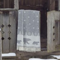 Mond Wolldecke | Graue Sternendecke Mit Eisbär Voll Reversibel Gemütliches Geschenk von JJTextile