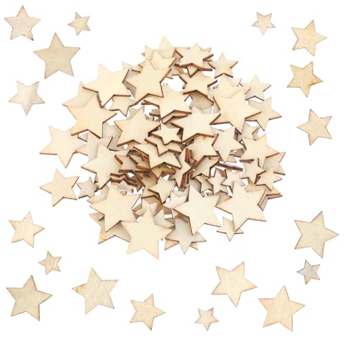 JJUNW 100Stück Mini Holzsterne, Holz Sterne Deko Klein Holzsterne zum Basteln, Gemischt Kleine Holz Sterne 10/12/15/20mm Holzsterne Streudeko für DIY Basteln Tischdekoration Weihnachten Deko (Sterne) JJUNW 100Stück Mini Holzsterne, Holz Sterne Deko Klein Holzsterne zum Basteln, Gemischt Kleine Holz Sterne 10/12/15/20mm Holzsterne Streudeko für DIY Basteln Tischdekoration Weihnachten Deko (Sterne) von JJUNW