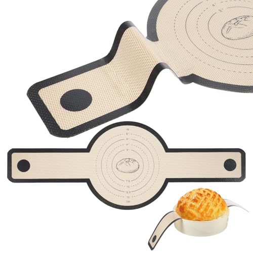 JJUNW Silikon Backmatte, Wiederverwendbare Silikon Backmatte Brot, Brotbackmatte mit Lange Griffen Backwerkzeuge Zubehör Rutschfest Antihaft & Leicht zu reinigen für Teig Macarons Kekse von JJUNW