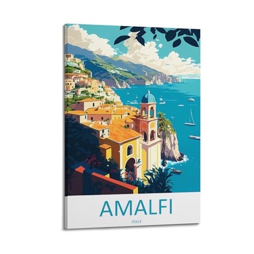JJUPUV Amalfi Italien-Reiseposter, Bilddruck, Leinwand, Wandfarbe, Kunstdekoration, moderne Wohnkunstwerke, Idee, 50 x 75 cm JJUPUV Amalfi Italien-Reiseposter, Bilddruck, Leinwand, Wandfarbe, Kunstdekoration, moderne Wohnkunstwerke, Idee, 50 x 75 cm von JJUPUV