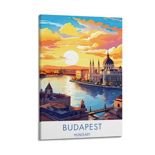 JJUPUV Budapest Hongrie Vintage-Reiseposter, Leinwandkunst und Wandkunst, Bilddruck, moderne Familienschlafzimmer-Dekoration, 60 x 90 cm JJUPUV Budapest Hongrie Vintage-Reiseposter, Leinwandkunst und Wandkunst, Bilddruck, moderne Familienschlafzimmer-Dekoration, 60 x 90 cm von JJUPUV