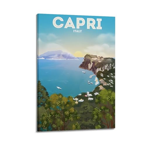 JJUPUV Capri-Italien-Reiseposter, dekoratives Gemälde, Leinwand, Wandkunst, Wohnzimmer, Schlafzimmer, 20 x 30 cm JJUPUV Capri-Italien-Reiseposter, dekoratives Gemälde, Leinwand, Wandkunst, Wohnzimmer, Schlafzimmer, 20 x 30 cm von JJUPUV