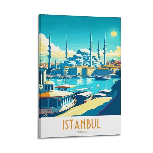 JJUPUV Istanbul Türkei Vintage-Reiseposter, Leinwandkunst und Wandkunst, Bilddruck, moderne Familienschlafzimmer-Dekoration, 20 x 30 cm JJUPUV Istanbul Türkei Vintage-Reiseposter, Leinwandkunst und Wandkunst, Bilddruck, moderne Familienschlafzimmer-Dekoration, 20 x 30 cm von JJUPUV