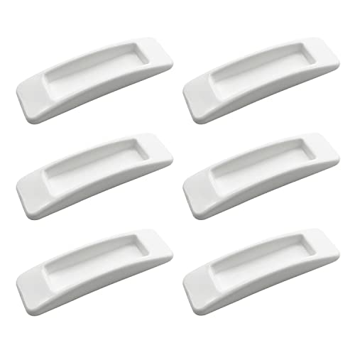 JJWNMLL 6 Stück Selbstklebender Schiebetür Sicherheitsgriffe, einfach zu öffnender Self-Stick Instant Schubladengriff, Self-Stick Griff für Küchenschränke kunststoff (Weiß) von JJWNMLL