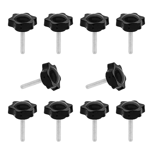 JJWNMLL 10 Stück Klemmschraube, Sternschraube, M6 x 35 mm, Rändelschrauben, Gewinde, Ersatz-Stern Handknauf, Spannschraube, schwarzer Griff JJWNMLL 10 Stück Klemmschraube, Sternschraube, M6 x 35 mm, Rändelschrauben, Gewinde, Ersatz-Stern Handknauf, Spannschraube, schwarzer Griff von JJWNMLL
