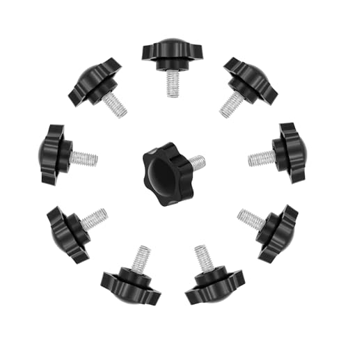 JJWNMLL 10 stücke M8*16mm Sechsecker Kunststoff Kopf Sternschraube, Sterngriffschraube,Gewinde Ersetzen Stern Hand,Handanfangschraube,mechanische Verriegelungsschraube von JJWNMLL