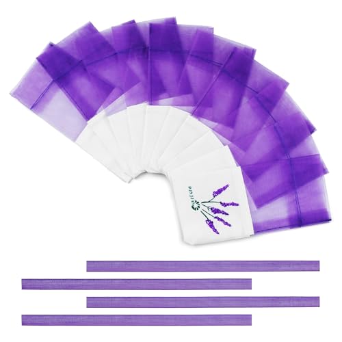 JJWNMLL 40 Pcs Lavendel säckchen Lavendelsäckchen - Leere duftsäckchen Lavendelsäckchen zum Füllen von Lavendelsäckchen kleine Organza-Gaze-Säckchen für Schubladenschränke von JJWNMLL