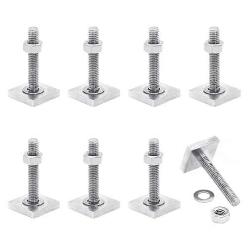 JJWNMLL 8 Pcs Nutsteine Dachträger,T-Nut nutensteine M6,20 x 20 mm Dachträger Relingträger mit Muttern Unterlegscheiben,mit muttern und unterlegscheiben von JJWNMLL