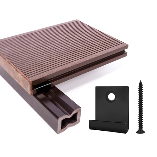 JJWNMLL Verbund-Terrassendielen-Clips 30 pcs - versteckter Starter-Befestigungs-Clip mit selbstschneidender Schraube aus Edelstahl DIY Hardware von JJWNMLL