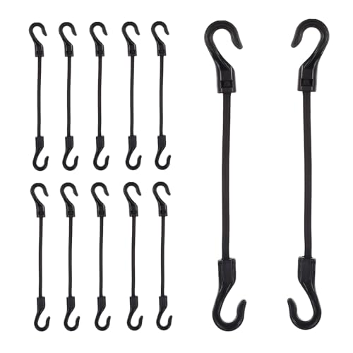 12 STK Spanngummi mit Haken 10 cm, Spanngurte Expander mit Haken 10 cm, Spanngummis mit Hakens, Gepäckspanner, Vielseitiger Gummibänder Gummispanner mit Hakens für Sonnensegel Tarpaulins Zelten Auto 12 STK Spanngummi mit Haken 10 cm, Spanngurte Expander mit Haken 10 cm, Spanngummis mit Hakens, Gepäckspanner, Vielseitiger Gummibänder Gummispanner mit Hakens für Sonnensegel Tarpaulins Zelten Auto von JJWUYUE