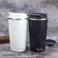 Individuelle Kaffeetasse Eco Becher Edelstahl Reise Geschenk Für Mutter Ihn Sie Flip Isolierte von JJWonderlandCo