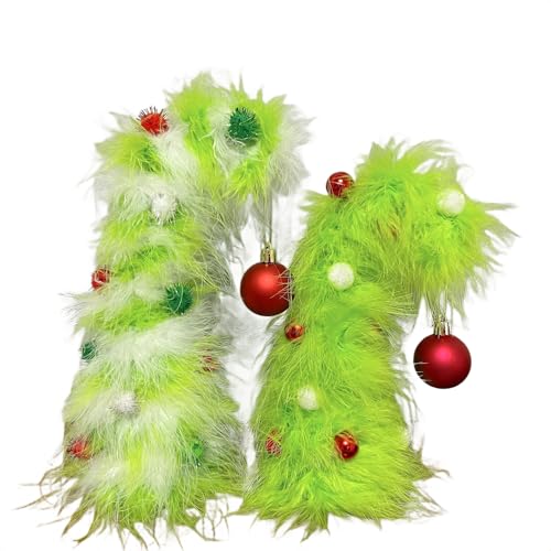 Flauschiger Feder-Weihnachtsbaum – 22,9 cm grüne Tischdekoration, 2 Stück, skurrile Weihnachtsschmuck, einzigartige Federbaumdekorationen für Weihnachten Flauschiger Feder-Weihnachtsbaum – 22,9 cm grüne Tischdekoration, 2 Stück, skurrile Weihnachtsschmuck, einzigartige Federbaumdekorationen für Weihnachten von JJaydaily