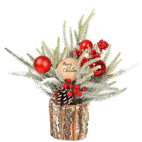 Weihnachten Tisch Centerpiece, 14 Zoll künstliche Tannenzapfen & Beeren Arrangement in rustikalen Rinde Vase, kleine Urlaub Tischdekoration für Esstisch, Mantel, Bauernhaus, Weihnachten Dekoration (A) Weihnachten Tisch Centerpiece, 14 Zoll künstliche Tannenzapfen & Beeren Arrangement in rustikalen Rinde Vase, kleine Urlaub Tischdekoration für Esstisch, Mantel, Bauernhaus, Weihnachten Dekoration (A) von JJaydaily