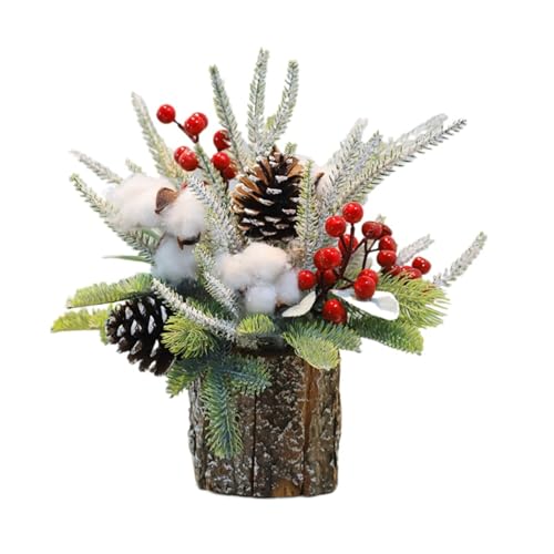 Weihnachten Tisch Centerpiece, 14 Zoll künstliche Tannenzapfen & Beeren Arrangement in rustikalen Rinde Vase, kleine Urlaub Tischdekoration für Esstisch, Mantel, Bauernhaus, Weihnachten Dekoration (B) Weihnachten Tisch Centerpiece, 14 Zoll künstliche Tannenzapfen & Beeren Arrangement in rustikalen Rinde Vase, kleine Urlaub Tischdekoration für Esstisch, Mantel, Bauernhaus, Weihnachten Dekoration (B) von JJaydaily