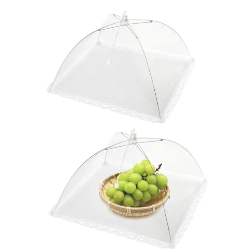 Fliegenhaube, 2 Stück Fliegenhaube Faltbare Abdeckhaube lebensmittel abdeckung Perfekter Fliegenschutz Faltbare Lebensmittel Fliegenschirm Abdeckhaube für Grill partys Buffets Camping Picknicks von JJiaoLinin