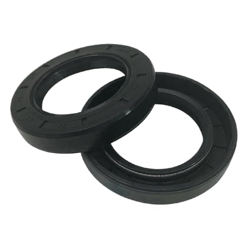2 Stück Öldichtung 38mm x 62mm x 12mm, TC Öldichtung Doppellippe mit Feder, Schwarz von JJoias