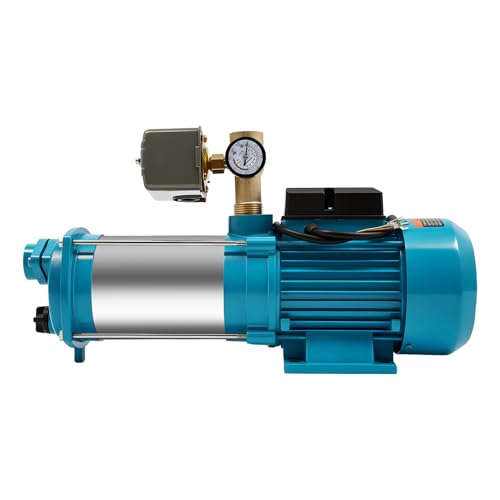 JJsdwin Gartenpumpe Selbstansaugend, 1300W Centrifugal Pump mit Druckschalter, Max. Druck 9,8 bar | Max. Saughöhe 8m | Max. Wassertemperatur 35 ℃ von JJsdwin