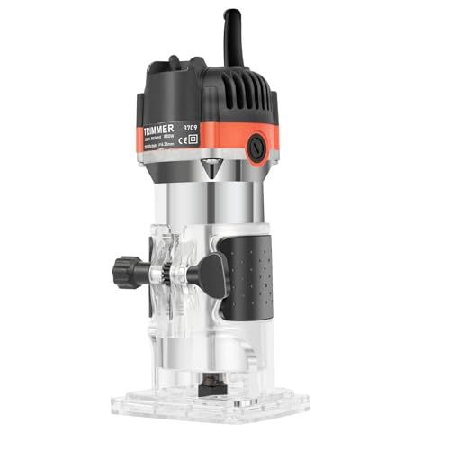 JJsdwin Professional Kantenfräse, Kompaktes Holz Router Werkzeug mit Fräsern, Electric Hand Holz Oberfräse für Holzverarbeitung und Möbelherstellung, 30000 U/min JJsdwin Professional Kantenfräse, Kompaktes Holz Router Werkzeug mit Fräsern, Electric Hand Holz Oberfräse für Holzverarbeitung und Möbelherstellung, 30000 U/min von JJsdwin