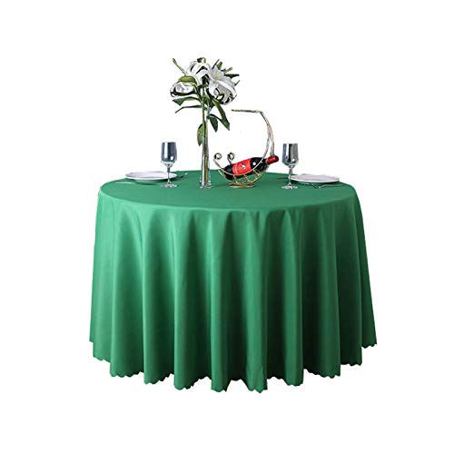JK Home Tischdecke, rund, Polyester, einfarbig, für Hochzeiten, Banketts, Tische, Grün, 160 cm von JK Home