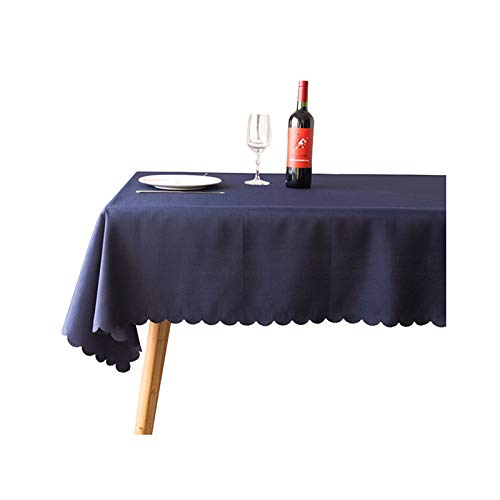 JK Home Tischdecke für rechteckige Tische, Polyester, 180 x 260 cm, Marineblau von JK Home