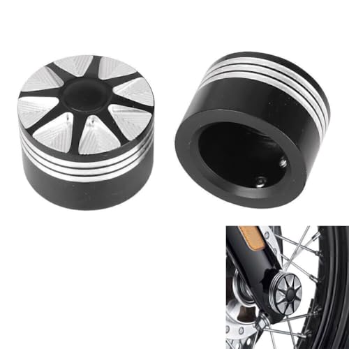 Für Harley VRSC XG XL Dyna Softail Touring 1 Paar Vorderachsmutterabdeckung Schrauben-Kit von JKAPCYJFHF