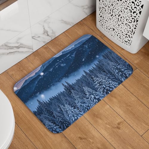 Fußmatte Welcome, 40,6 x 61 cm, rutschfest, saugfähig, Badteppich, weich, waschbar, Bodenmatte, Winterwunderland-Thema, Schneeflocken-Teppich für stilvolle Küche, Schlafzimmer, Badezimmer, Dekor Fußmatte Welcome, 40,6 x 61 cm, rutschfest, saugfähig, Badteppich, weich, waschbar, Bodenmatte, Winterwunderland-Thema, Schneeflocken-Teppich für stilvolle Küche, Schlafzimmer, Badezimmer, Dekor von JKASDTRP