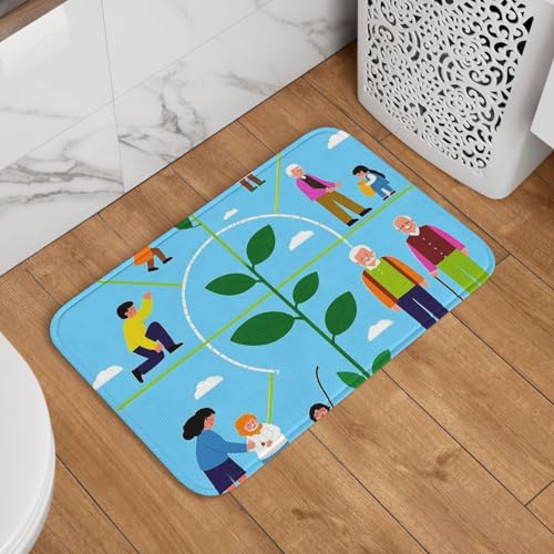Fußmatte Welcome Fußmatte 40,6 x 61 cm, rutschfest, saugfähig, Badteppich, weich, waschbar, Bodenmatte, Lebenszyklus-Teppich für stilvolle Küche, Schlafzimmer, Badezimmer, Dekor Fußmatte Welcome Fußmatte 40,6 x 61 cm, rutschfest, saugfähig, Badteppich, weich, waschbar, Bodenmatte, Lebenszyklus-Teppich für stilvolle Küche, Schlafzimmer, Badezimmer, Dekor von JKASDTRP