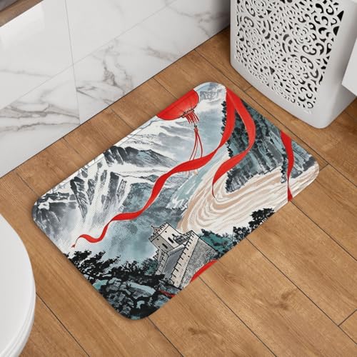 Fußmatte Welcome Fußmatte 40,6 x 61 cm rutschfest saugfähig Badteppich weich waschbar Bodenmatte Love One's Country Teppich für stilvolle Küche Schlafzimmer Badezimmer Dekor von JKASDTRP