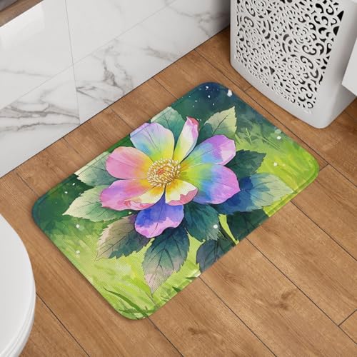 Fußmatte Willkommens-Fußmatte, 40,6 x 61 cm, rutschfest, saugfähig, weich, waschbar, Bodenmatte, Aquarell-Blumen, Teppich für stilvolle Küche, Schlafzimmer, Badezimmer Fußmatte Willkommens-Fußmatte, 40,6 x 61 cm, rutschfest, saugfähig, weich, waschbar, Bodenmatte, Aquarell-Blumen, Teppich für stilvolle Küche, Schlafzimmer, Badezimmer von JKASDTRP