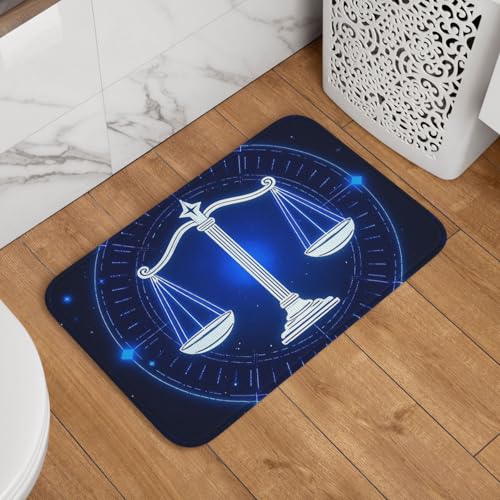 Fußmatte Willkommens-Fußmatte, 40,6 x 61 cm, rutschfest, saugfähig, weich, waschbar, Bodenmatte, Waage, Sternzeichen, Astrologie, Teppich für stilvolle Küche, Schlafzimmer, Badezimmer, Dekor Fußmatte Willkommens-Fußmatte, 40,6 x 61 cm, rutschfest, saugfähig, weich, waschbar, Bodenmatte, Waage, Sternzeichen, Astrologie, Teppich für stilvolle Küche, Schlafzimmer, Badezimmer, Dekor von JKASDTRP